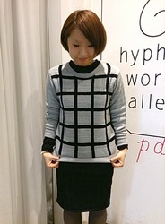 △▼格子チェック&ペンシルスカート△▼
